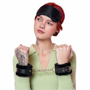 Padded Wrist Cuff & Blindfold Restraint Set